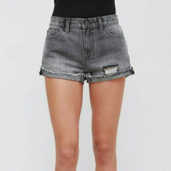 Obey Pants - Obey Gray Denim Distressed Shorts